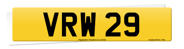 Registration number VRW 29